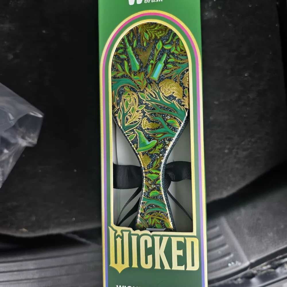 Wicked Green and Gold Hair Brush